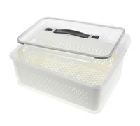 OUNONA Boîte de Rangement pour Réfrigérateur, Récipient de Conservation des Fruits pour Réfrigérateur, 4,5 L, Pp Réutilisable, Blanc, pour Fruits et Aliments en Conserve, Garde
