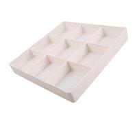 OUNONA Boîte de Rangement pour Soins Du Visage Ajustable Organisateur de Tiroir Plastique avec Compartiments Modulables pour Maquillage Parfum et Soins de Bureau Blanc