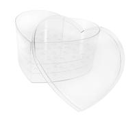 OUNONA Boîte Décorative à Fleurs Éternelles en Acrylique Transparent Forme Cœur, Grand Format 33 Compartiments, Contenant pour Arrangements Floraux, Présents Saint-Valentin Et Mariages