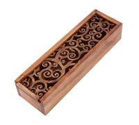 OUNONA Boîte En Bois Creuse Vintage Couvercle Coulissant, Rangement Décoratif En Bois Massif, Compacte Et Légère, Pour Coffrets Présents, Mariage Et Rangement Bijoux