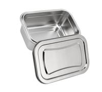 OUNONA Boîte Inox Pour Congélateur Bac à Glace Avec Couvercle Réutilisable Pour Desserts Et Repas Préparés Empilable Et Résistant Aux Taches