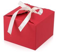 OUNONA Boîtes à Dragées Papier pour Mariage et Fête Coffret Cadeau avec Ruban de Satin Emballage pour Pâtisseries et Biscuits