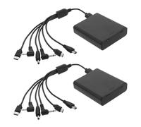 OUNONA Boîtier d'alimentation Externe (2 pièces) avec 6 Prises - Boîtier d'alimentation de Remplacement pour serrures de Coffre-Fort - de Batterie de Secours électronique pour armoires,