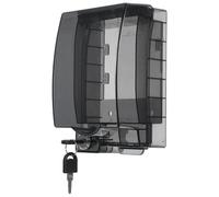 OUNONA Boîtier Étanche pour Prise Murale avec Fermeture Sécurisée en Plastique Noir, Protection L'humidité, Dimensions 17,5x11x9,2 Cm, pour Salle de Bain et Rénovation