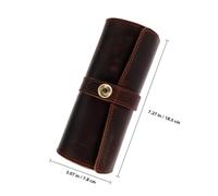 OUNONA Boîtier Roulé pour Montres Mécaniques en Cuir Véritable Café, Étui De Rangement Portable pour Hommes Et Femmes, Organisateur De Voyage Compact pour 3 Montres