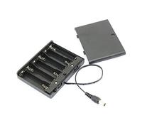 OUNONA Boitier Support Coupleur 6 Piles AA avec Fils de Connexion et Interrupteur ON / OFF 9V