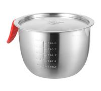 OUNONA Bol à Mélanger en Acier Inoxydable 304, Diamètre 21 Cm, Profond avec Poignée Antidérapante, Bol à Fouetter les Œufs et Mélanger Salades, Accessoire la Cuisine Polyvalent