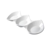 OUNONA Bol à Sauce Céramique Compartiments pour Dips et Apéritifs Coupelle à Condiments Multifonction Bol Ramequin pour Sauce et Snacks Plat de Service Élégant et Facile à Nettoyer
