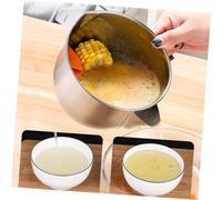 OUNONA Bol Séparateur Huile Acier Inoxydable avec Couvercle et Brosse Filtre à Graisse pour Soupe Récipient de Cuisine pour Maison et Restaurant