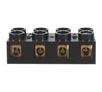 OUNONA Bornier Électrique à Double Rangée 4 Positions 500V 60A Barrette de Connexion Isolante Noire Résistante au Feu pour Câblage Industriel et Mise à la Terre