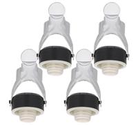OUNONA Bouchon de bouteille de vin réutilisable en acier inoxydable, lot de 4 ; bouchon de boisson réutilisable et conservateur pour les fêtes de fin d'année.