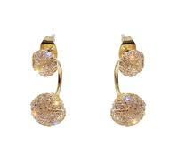 OUNONA Boucles D’Oreilles Pendantes pour Femmes 1 Paire en Zircon Couleur Or A417 Bijoux Élégants en Cristal Légères et Raffinées pour Soirée et Usage Quotidien