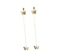 OUNONA Boucles d'oreilles anti-perte en forme de double aile pour écouteurs sans fil Support clip universel non percé Décoratif Accessoire élégant pour femme