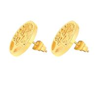 OUNONA Boucles d'Oreilles Arbre de Vie en Acier Inoxydable Doré, 1 Paire de Goujons Élégants, Décoration d'Oreille pour Femme, Bijou Léger et Solide, Usage Quotidien