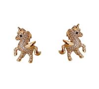 OUNONA Boucles D'oreilles Licorne à Clous Minimalistes En Alliage Doré Pour Femmes Et Adolescentes Fêtes Cosplay Mariage