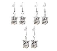 OUNONA Boucles d'Oreilles Tambour en Lot de 3 Set de Paires Accessoires de Festival pour Femmes Bijoux Musical Design Élégant