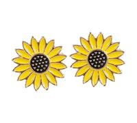 OUNONA Boucles D'oreilles Tournesol Clous D'oreilles De Fleur, Bijoux Tournesol Pour Femmes, Petits Clous D'oreilles Jaunes, Hypoallergéniques, Pour Adolescentes Et Port Quotidien