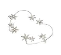 OUNONA Boucles Oreilles à Clip Flocon Paillettes Accessoire De Mode Pour Femme