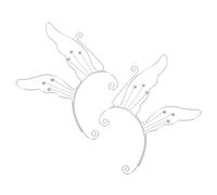 OUNONA Boucles Oreilles Vintage Écouteurs Fées Ailes Clips Oreille Non-percés Confortables Femme Fée Pour Cosplay Mariage Soirée