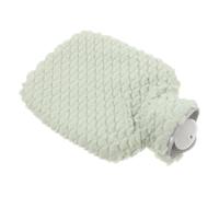OUNONA Bouillotte à Eau Chaude 500 Ml Peluche Verte Amovible Isotherme Housse Lavable pour Mains Pieds Usage Domestique Hiver Bébé