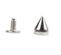 OUNONA Boutons Rivets Punk Coniques 7x10mm Pour Cuir 100 Pcs, Clous Pointes Métal Vis Diy Paquet Ceinture Vêtement Artisanat Maroquinerie Création