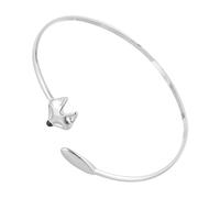 OUNONA Bracelet Ajustable Argent Blanc Forme Tête De Renard Anti-allergique Ornement De Poignet Créatif Et Élégant Pour Femme