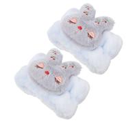 OUNONA Bracelet de Lavage en Polaire Corail Absorbant la Sueur et L'humidité, Bandeau Mignon Visage, pour Se Laver le Visage Tâches Ménagères
