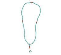 OUNONA Bracelet Tibétain 108 Perles 6Mm en Turquoise Verte Bracelet de Protection Richesse Chapelet de Prière Unisexe pour Yoga Contemplation et Fêtes Bijou Ethnique Portable