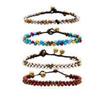 OUNONA Bracelet Tissé Délicat en Pierre Naturelle, Style Bohème | Perles Décoratives, Corde Fer, Finition Soignée, Présent, Look Élégant, Touche Chaleureuse Couleur Aléatoire