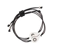OUNONA Bracelet Tissé Lune Étoile Corde Pour Amoureux Familles Cadeau Anniversaire Fête Des Mères Saint-valentin