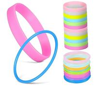 OUNONA Bracelets Phosphorescents Et Lumineux En Silicone, Large Et Rond, Lot De 48 Pièces, Accessoires De Fête Polyvalents, Pour Courses Nocturnes Et Événements Festifs