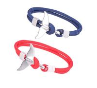 OUNONA Bracelets Queue de Baleine en Paracorde Tressée, Chaîne de Corde de Survie, Unisexe, Style Nautique, pour Homme et Femme, Lot de 2 Pièces (modèles 09 et 10