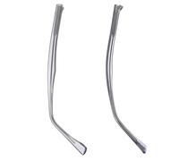 OUNONA Branches de Lunettes de Remplacement en Métal 1 Paire Gris Brume Cristal Modèle à Dents Plates Accessoires Universels pour Monture Pièces de Rechange Confortables et Solide