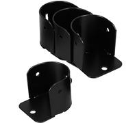 OUNONA Bride de Poteau en Acier Inoxydable Noir 4pcs pour Tringle de Rideau 2,6-2,9cm, Résistante à l'usure, Simple et Pratique pour Salle de Bain et Maison