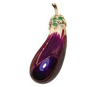 OUNONA Broche Aubergine Broche Fruit En Métal Décorative Pour Femmes Bijoux Accessoires Mode Cérémonie Fête 3 Cm