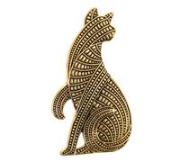 OUNONA Broche Chat Abstrait Vintage Alliage Rétro Épingle Sécurisée pour Manteaux et Accessoire Mode Unique pour Femmes
