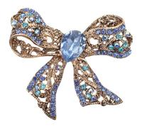 OUNONA Broche créative nœud épingles à chapeau sacs à s pendentif clip émail alliage bleu pour daughters et performance