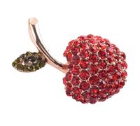 OUNONA Broche Cristal Rouge Élégante Épinglette Col Châle pour Femmes Pierres Brillantes Scintillantes Accessoire Brillant pour Manteaux et Sacs Banquets et Mariages