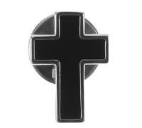 OUNONA Broche croix chrétienne pour hommes et femmes : épinglette religieuse avec finition argentée - Broche croix d'aumônier pour les funérailles à l'église