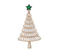 OUNONA Broche de Noël en Alliage Doré de Sapin Broche Décorative Festive pour Vêtements Femme Épingle de Poitrine Élégante pour Accessoires Automne-Hiver Bijou Léger et Solide Fête