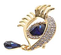 OUNONA Broche Élégante en Alliage Doré D’œil Bleu et Larme, Légère Surface Lisse, pour Écharpes et Vêtements Féminins