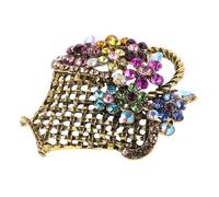 OUNONA Broche Paniers De Fleurs Vintage Alliage De Zinc Créative Petite Épingle De Revers Pour Femme Accessoire Décoratif Pour Vêtement Et Chemise