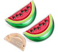 OUNONA Broche Pastèque en Émail Lot de 2 Pince à Pull et Col pour Fixation de Châle Accessoires de Mode