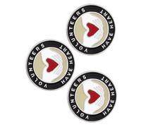 OUNONA Broche Ronde En Alliage 3 Pièces, Épingles De Sûreté Bénévoles, Badge Épinglette Polyvalent Pour Vêtements, Accessoires De Costume, Usage Événementiel, Couleur Aléatoire