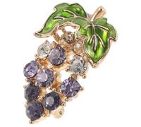 OUNONA Broche Strass Forme Raisin pour Femme Épingle à Châle Décorative Broche à Revers avec Strass pour Vêtements Couleur Aléatoire