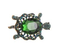 OUNONA Broche Tortue Femme Alliage avec Pierres Décoratives Animalier Cartoon Léger et Polyvalent pour Vêtements Sacs et Accessoires de Fête