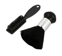 OUNONA Brosse à Cheveux de Salon 2 Pièces Plumeau en Nylon Doux Format Portable Nettoyage Coiffure Barbe Salon