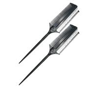 OUNONA Brosse Coiffante et Peigne pour Coloration Cheveux, Lot 2 Pièces Poils Courts pour Soins Capillaires, Usage Professionnel et Domicile
