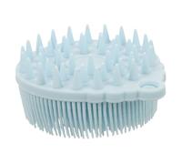 OUNONA Brosse de Bain Silicone Double Face Massage Corps Doux Ergonomique pour Peau Sensible Femme Homme Bleu