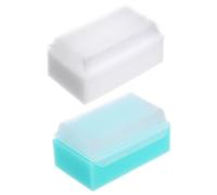 OUNONA Brosse Sensorielle Douce Bain 2 Pièces Blanc et Vert Brosse Exfoliante pour Massage Bébé en Plastique et Éponge pour Soins Tactiles et Bain Quotidien